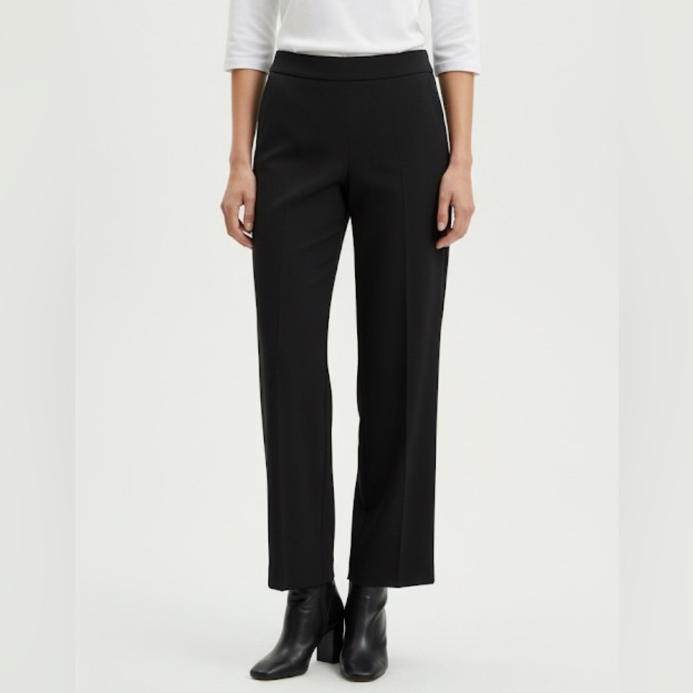 AKRIS Bergdorf Goodman Black High Waist Wool Trousers